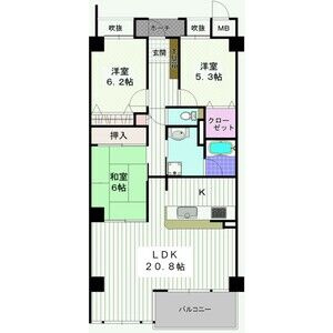 ラ・モール芦屋の間取り