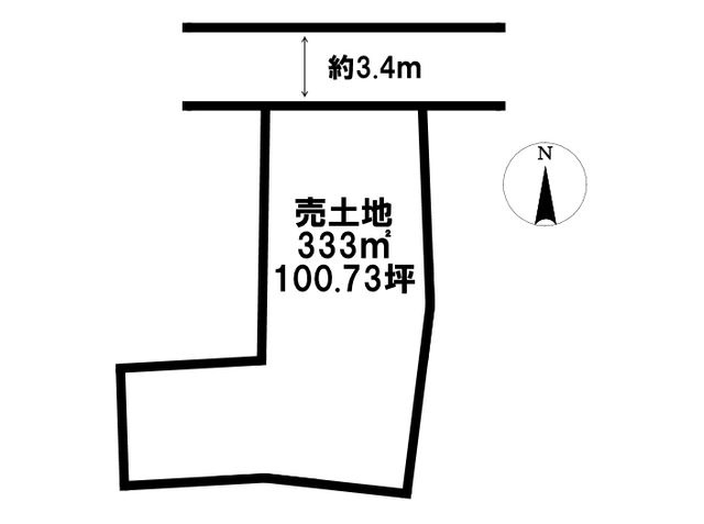 大磯町　売土地　100.73坪の土地図