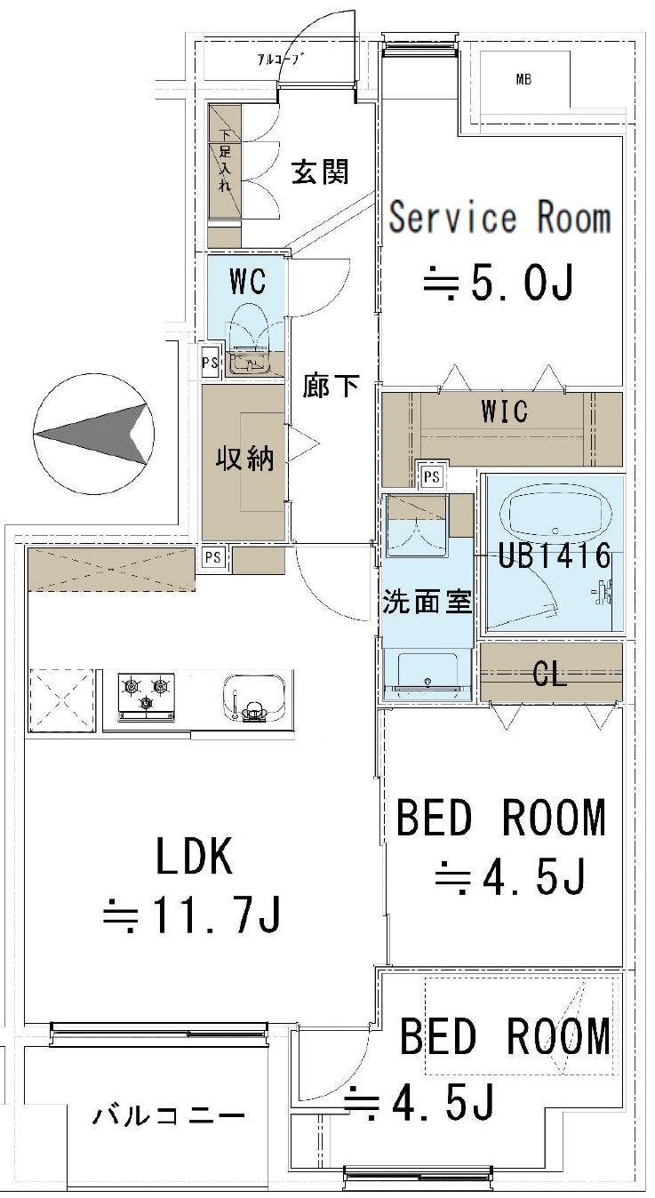 【間取り】 | デ・リード錦糸町 5F