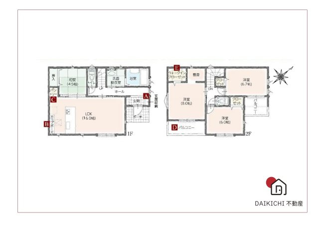 【間取り】 | 行田市深水Ⅱ　タマタウン　　新築戸建　全4棟　2号棟