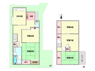 尼崎市大西町３丁目中古戸建の間取り