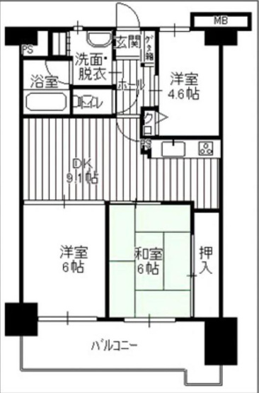 【間取り】 | アンピール箱崎東