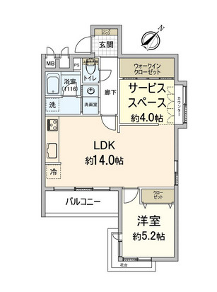 ダイアパレス平尾Ⅱの間取り|ダイアパレス平尾Ⅱ（1SLDK）