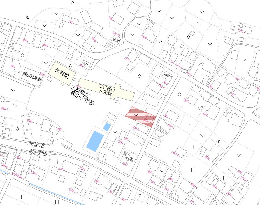 北諸県郡三股町大字長田の売地の土地図