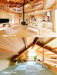 【完成予想図】 | 綾川町萱原売地 | 木のひらやプラス内装イメージです。