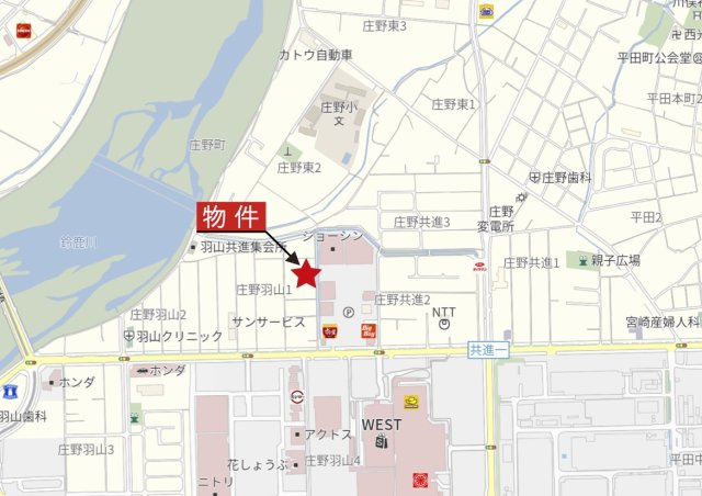 鈴鹿市庄野羽山1丁目の地図|広域Map