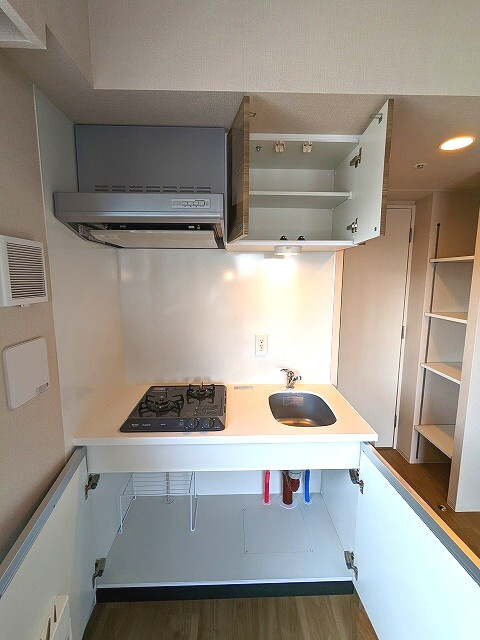 ONE ROOF RESIDENCE ASAKUSABASHIの設備|収納豊富なキッチンです