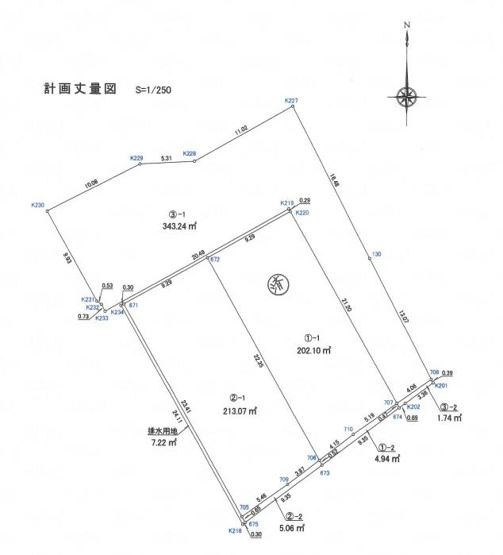 【区画図】 | 北区大窪土地③ | ①号地は売却済です。（R５.１１月現在）