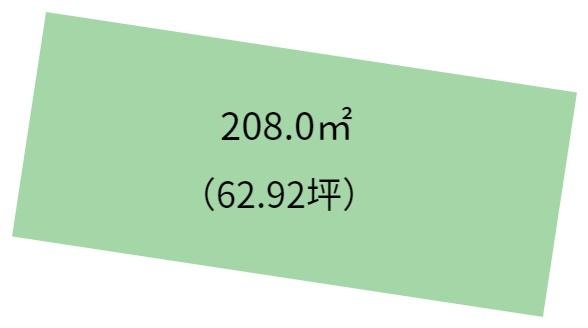 和歌山市頭陀寺の売地の土地図|土地面積208平米