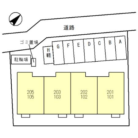 リコルド住吉の区画図