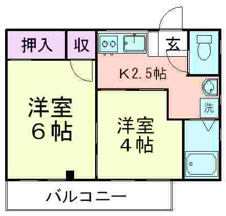 巴ハイツの間取り