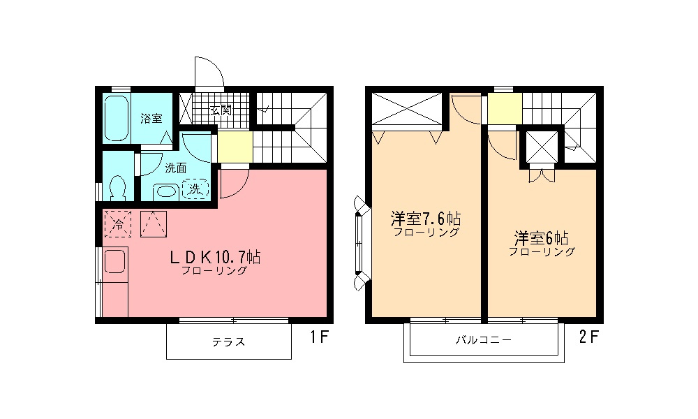 コートビレッジBの間取り