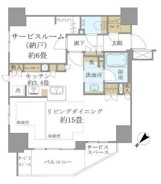 【間取り】 | ジオ文京千石 | 55.92㎡/1LDK【ジオ文京千石】