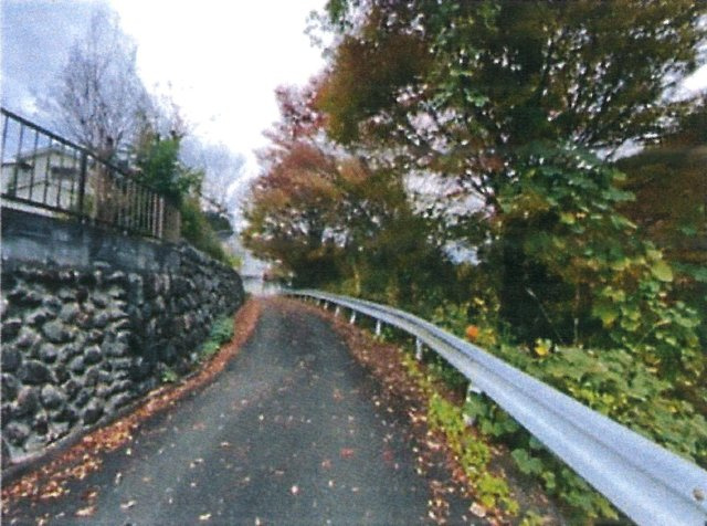 あきる野市横沢　売地の前面道路含む現地写真