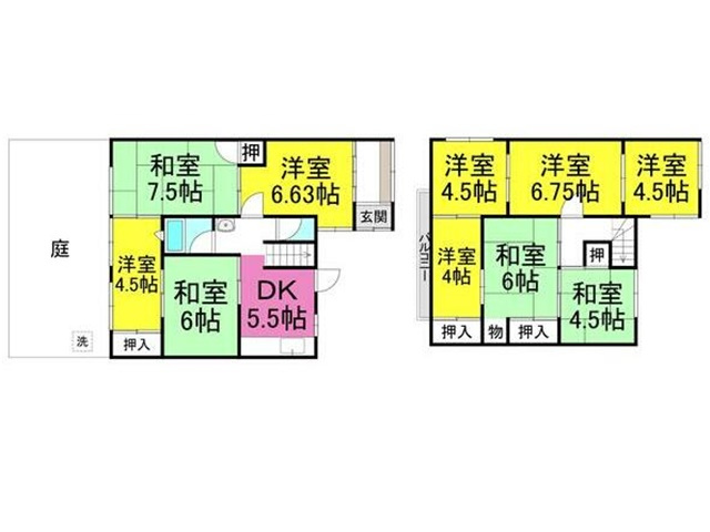 【間取り】 | 山科区勧修寺柴山　中古テラスハウス