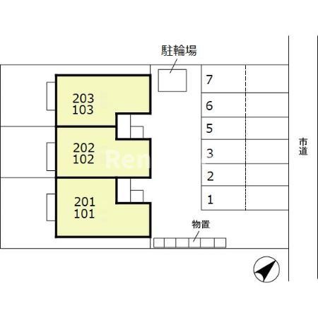 アベニール十六田の区画図