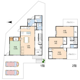 【間取り】 | 松ケ崎御所ノ内町 中古戸建【築浅・2019年築】