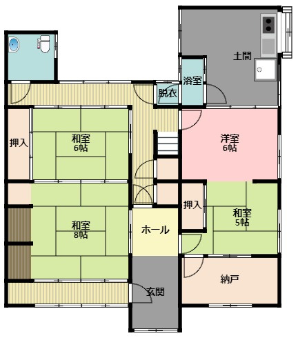 新郷近藤邸の間取り|１階間取り