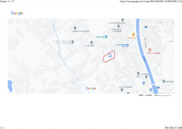 上物部ー土地２区画の地図|地図です