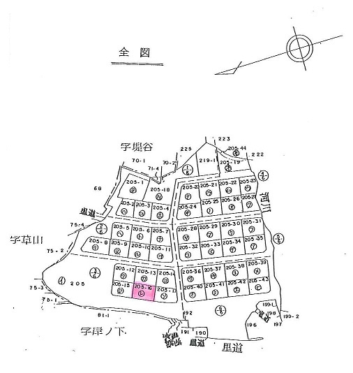 大塚台売土地の区画図|ゆったりとした玄関です