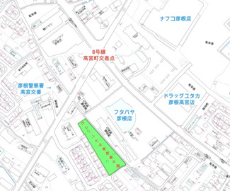 【周辺】 | グリーンヒル高宮第Ⅱ期 | ８号線高宮町交差点付近方面