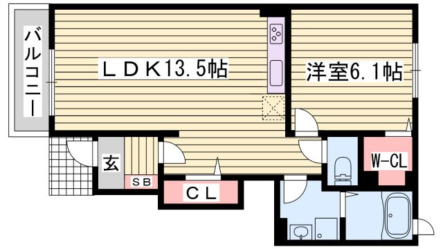 グランディールⅡ－Ｂの間取り