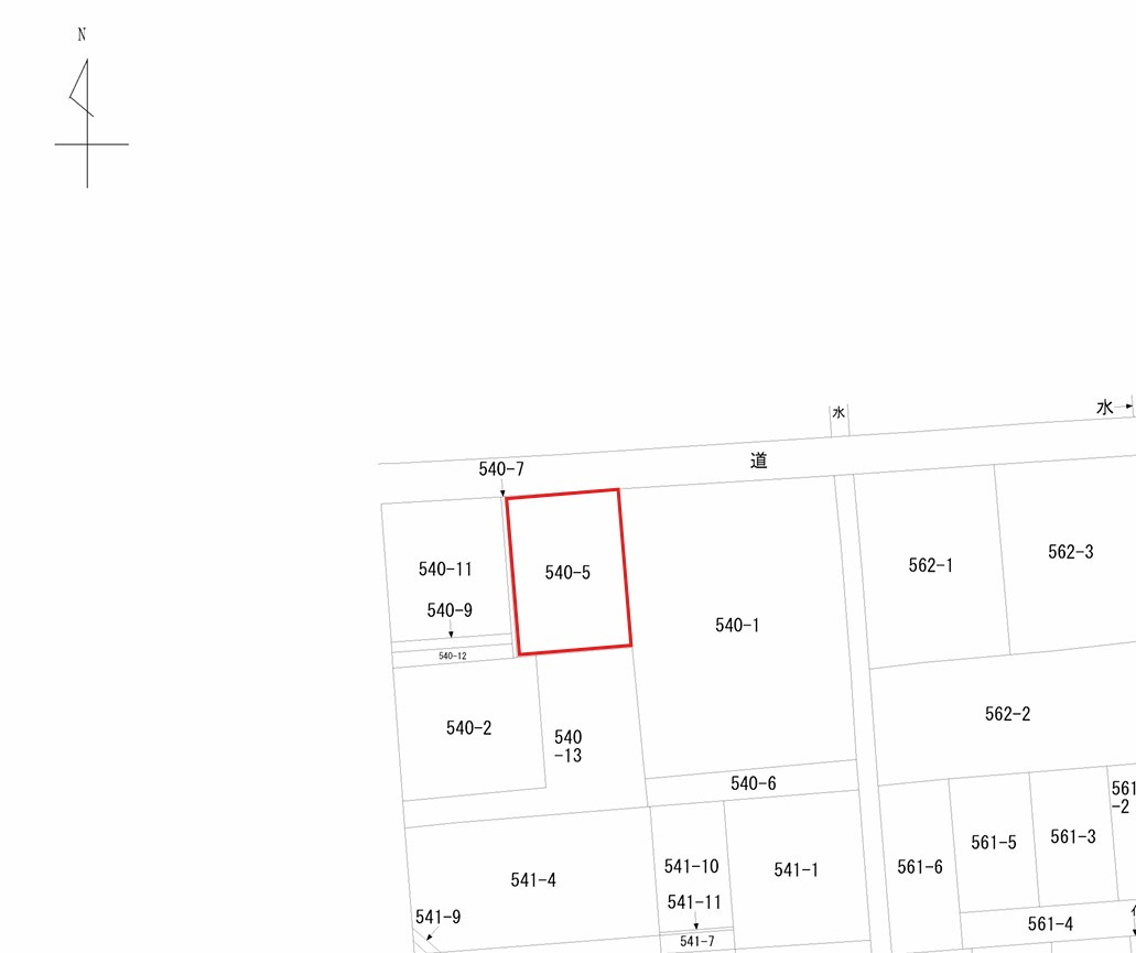 高崎市上中居町　売地の土地図|公図