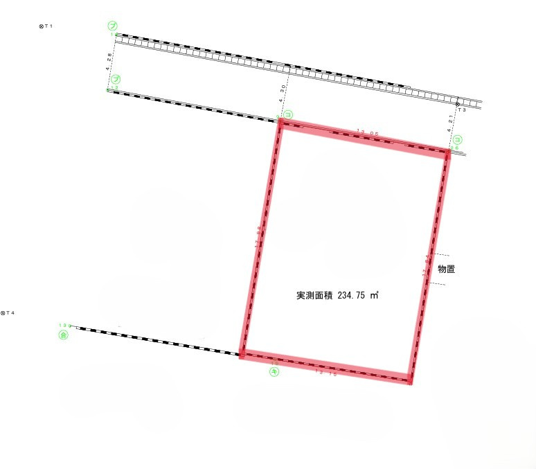 高崎市上中居町　売地の区画図