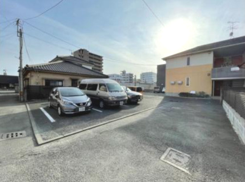 熊本市中央区本荘５丁目のアパートの駐車場