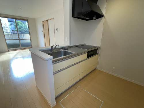 熊本市中央区本荘５丁目のアパートのキッチン