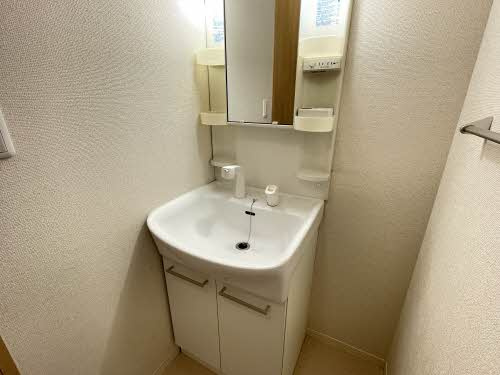 熊本市中央区本荘５丁目のアパートの独立洗面台