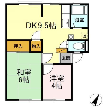 【間取り】 | ヴィレッジ松本A棟