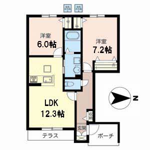 【間取り】 | サンシャインヒルズ大谷