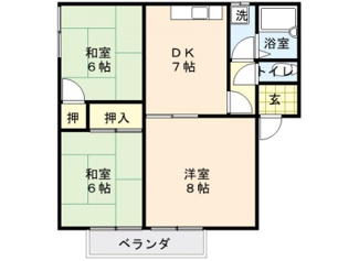 【間取り】 | 楠サンハイツA棟