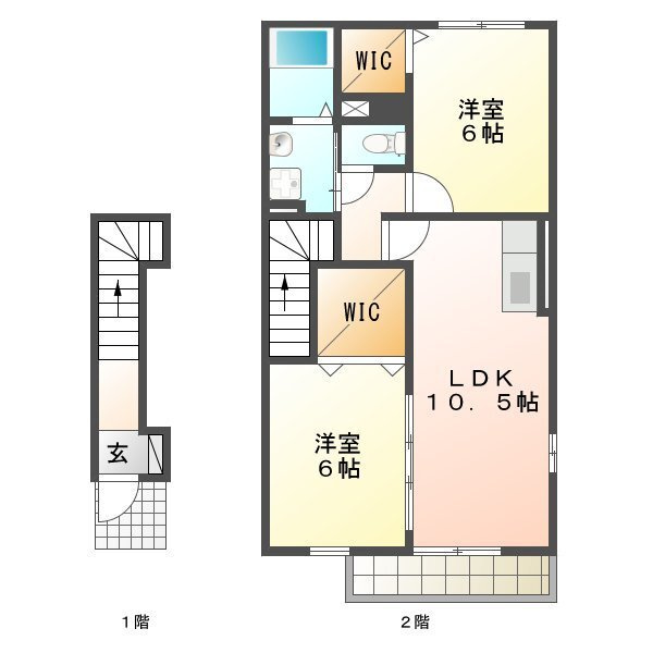 フレシール天伯 A棟の間取り