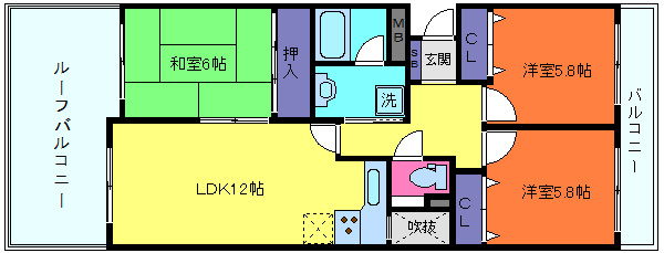 グランドメゾン六甲箕岡の間取り