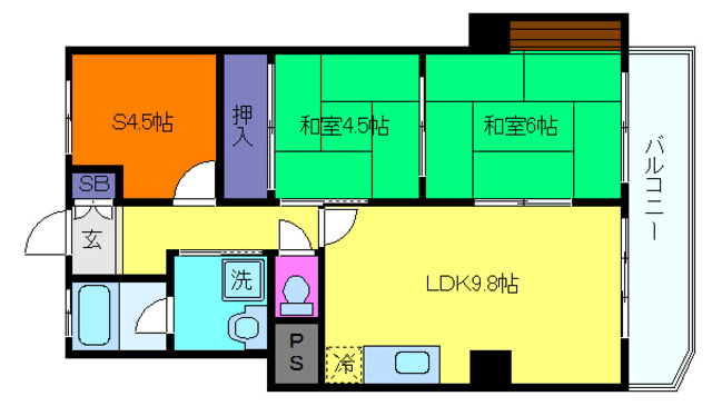 シャトー宮坂の間取り