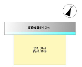 加古郡播磨町古田　土地の土地図|敷地約70坪です。