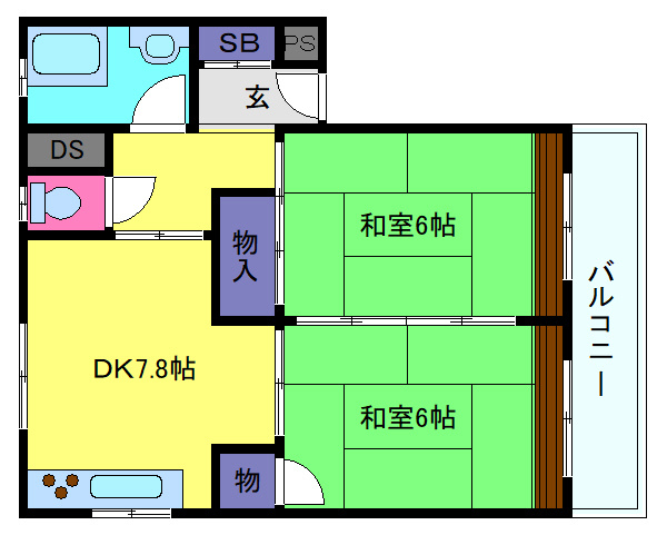 湊川第２マンションの間取り