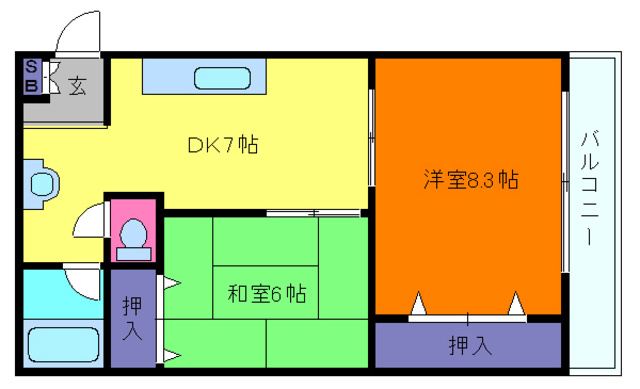 辻川マンションの間取り