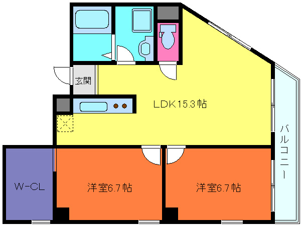 レシア六甲の間取り