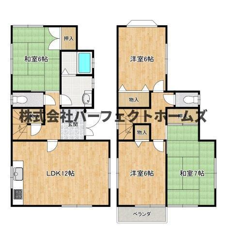 山之上1丁目戸建　賃貸の間取り