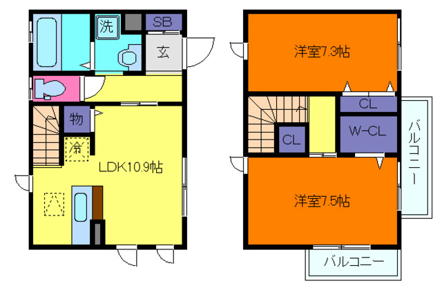 摂州打出住の間取り