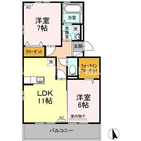 【間取り】 | ルミエール朝生田
