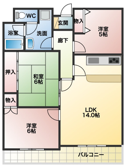 【間取り】 | メゾンリバーサイドⅠ