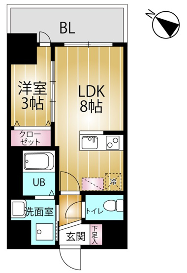 【間取り】 | LANART蘇我 | 29.88㎡　1LDK