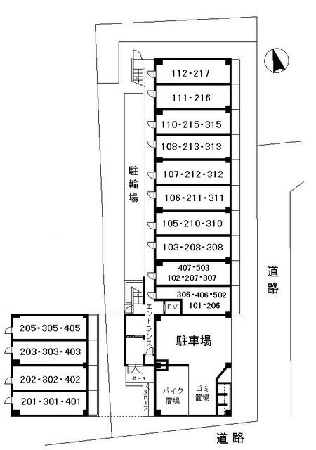 ジャルダンM・Kの区画図
