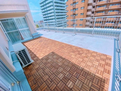 【バルコニー】 | プレシオ野江 | 約37平米、開放感たっぷりのバルコニーです。