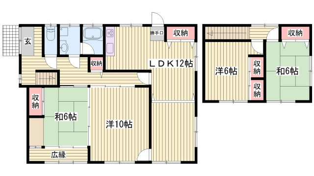 山手借家の間取り