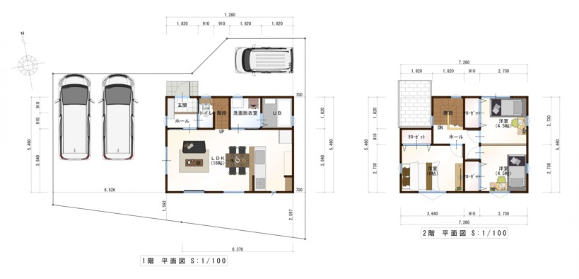 高知市神田（東棟）-建築条件付き-売土地の参考プラン|イメージです。